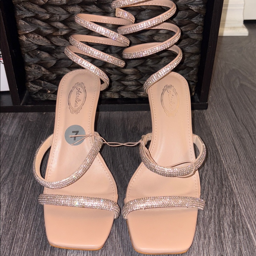 Elegant Strappy Wedge sandals with Rhinestones